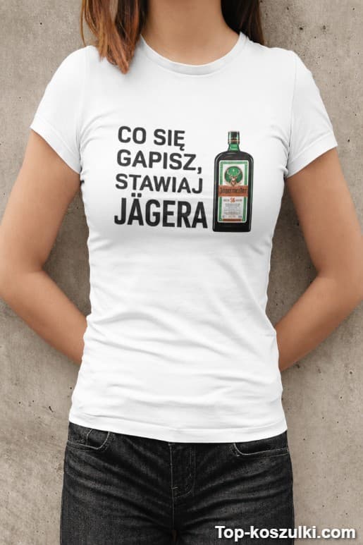 Śmieszna koszulka co się gapisz stawiaj Jägera