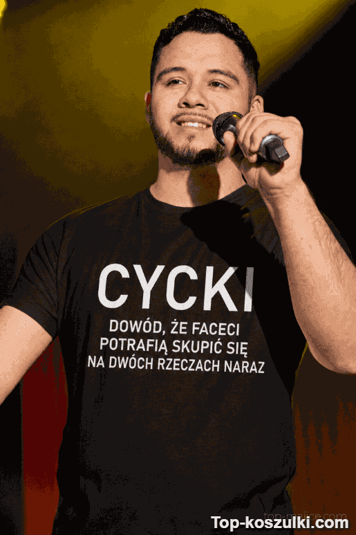 Śmieszna koszulka cycki koncentracja