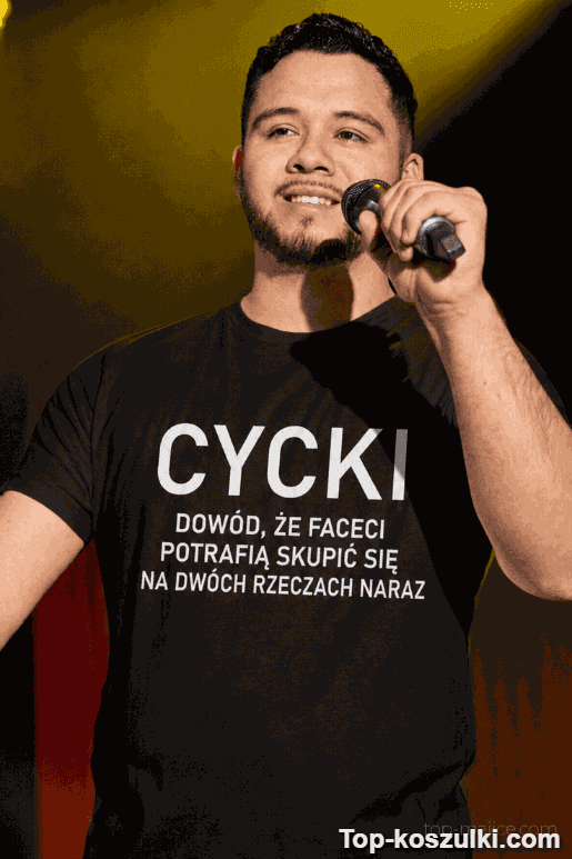 Śmieszna koszulka cycki koncentracja