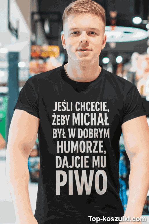 Śmieszna koszulka dajcie mu piwo z dowolnym imieniem
