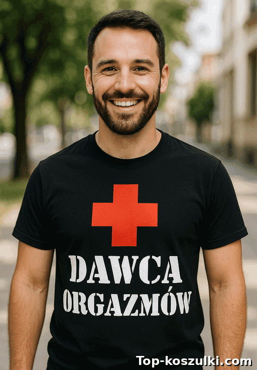Śmieszna koszulka dawca orgazmów