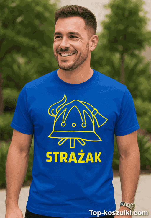 Śmieszna koszulka dla strażaka