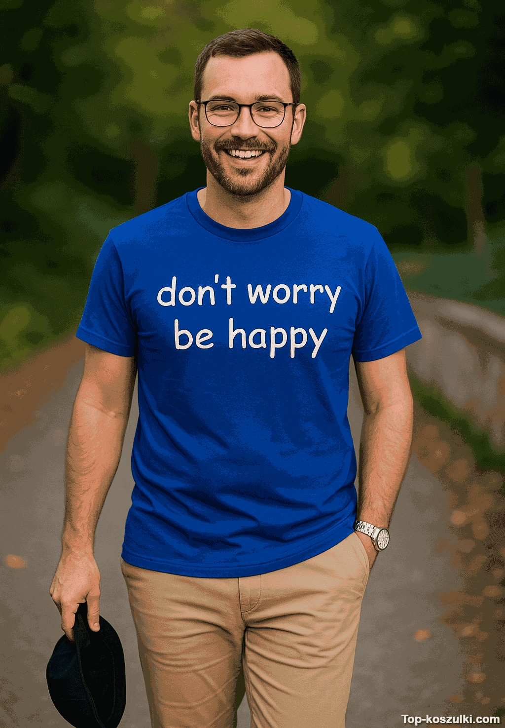 Śmieszna koszulka dont worry be happy