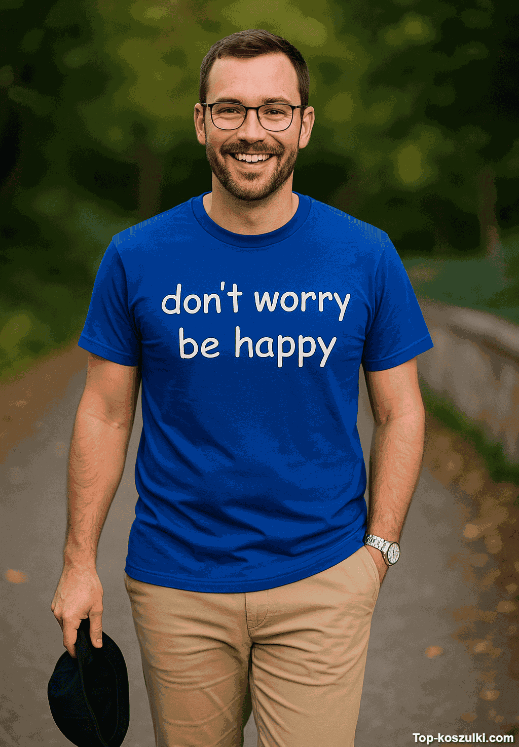 Śmieszna koszulka dont worry be happy