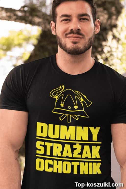 Śmieszna koszulka dumny strażak ochotnik damska i męska