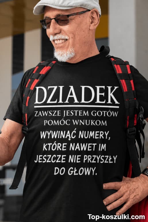 Śmieszna koszulka dziadek pomaga wnukom wywinąć numery