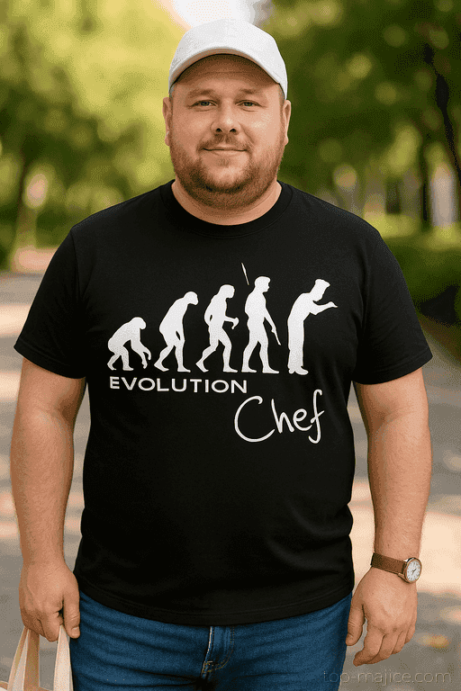 Śmieszna koszulka EVOLUTION Chef