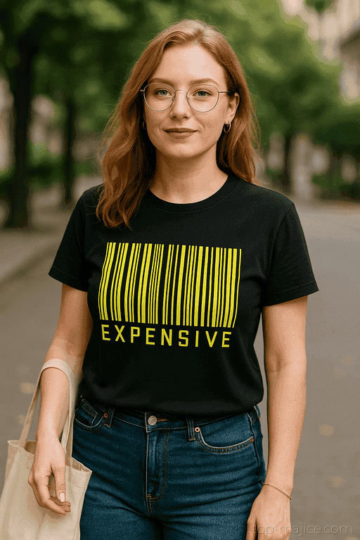 Śmieszna koszulka expensive barcode