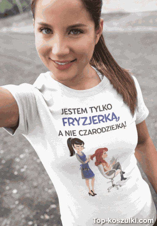 Śmieszna koszulka fryzjerka czarodziejka