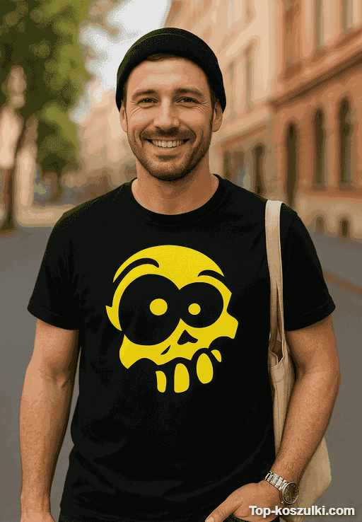 Śmieszna koszulka funny skull