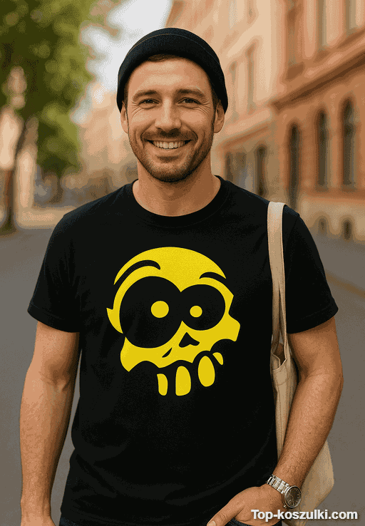 Śmieszna koszulka funny skull