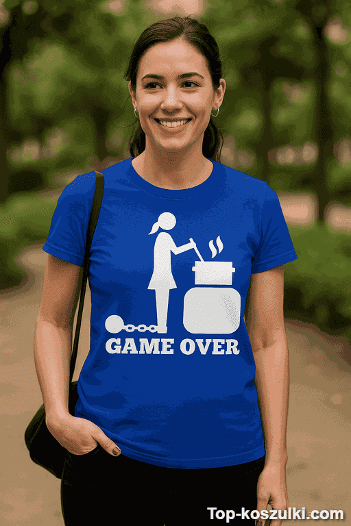 Śmieszna koszulka Game Over kuchnia