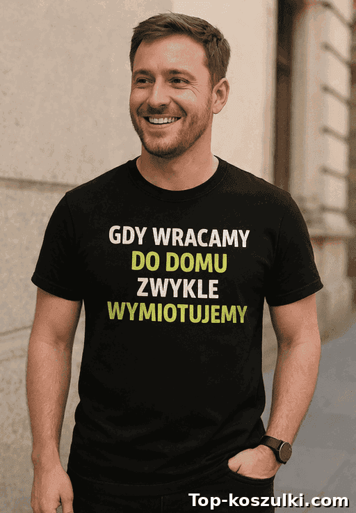 Śmieszna koszulka gdy wracamy do domu wymiotujemy