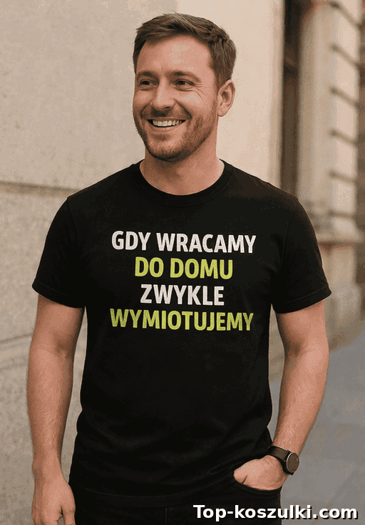 Śmieszna koszulka gdy wracamy do domu wymiotujemy