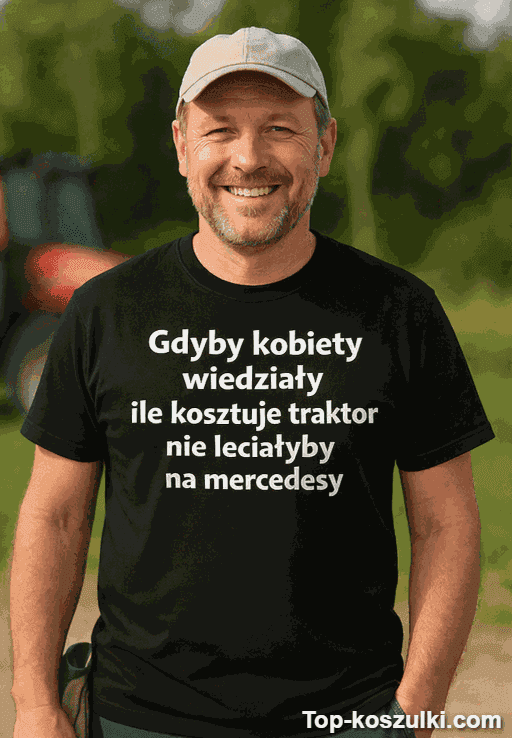 Śmieszna koszulka gdyby kobiety wiedziały traktor
