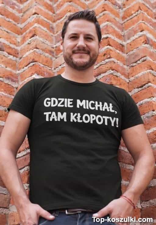 Śmieszna koszulka gdzie kłopoty z dowolnym imieniem