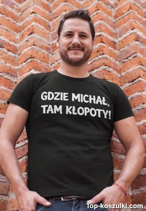 Śmieszna koszulka gdzie kłopoty z dowolnym imieniem