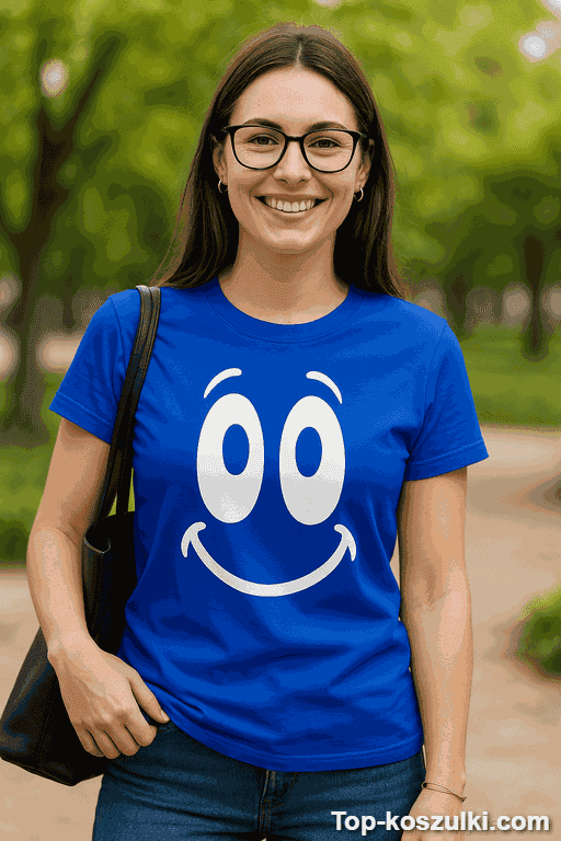 Śmieszna koszulka happy face