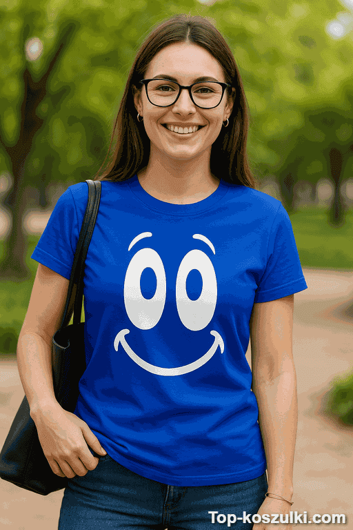 Śmieszna koszulka happy face
