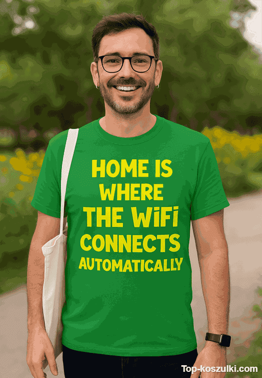 Śmieszna koszulka Home WiFi