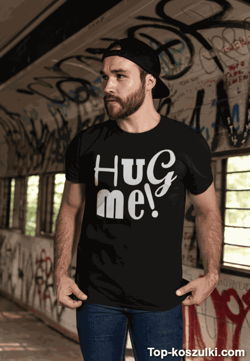 Śmieszna koszulka Hug me
