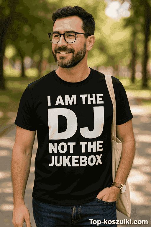 Śmieszna koszulka I am the DJ jukebox
