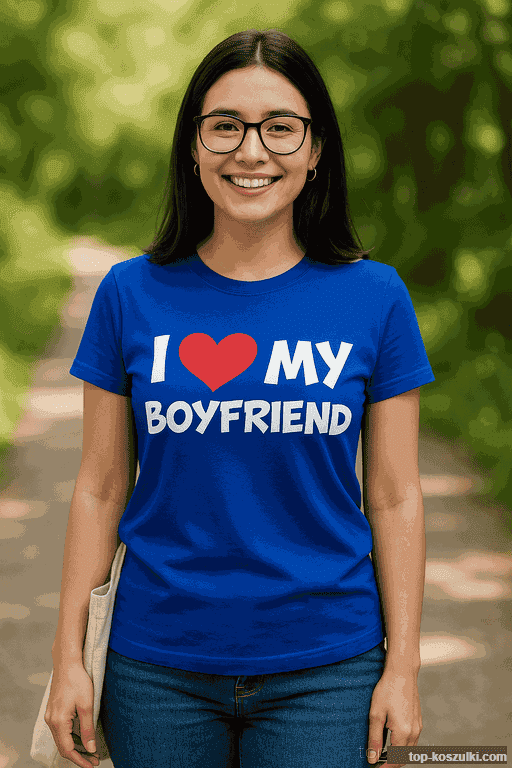 Śmieszna koszulka I love my boyfriend