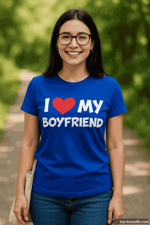 Śmieszna koszulka I love my boyfriend