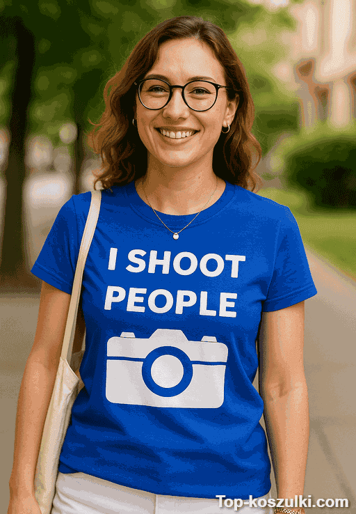 Śmieszna koszulka I shoot people