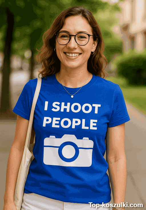 Śmieszna koszulka I shoot people