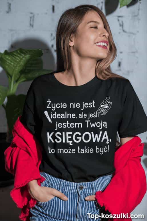 Śmieszna koszulka idealna księgowa