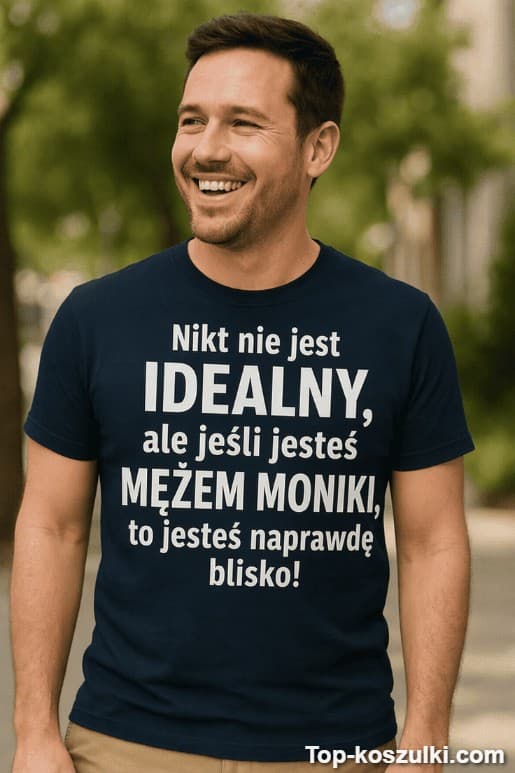 Śmieszna koszulka idealny mąż z dowolnym imieniem