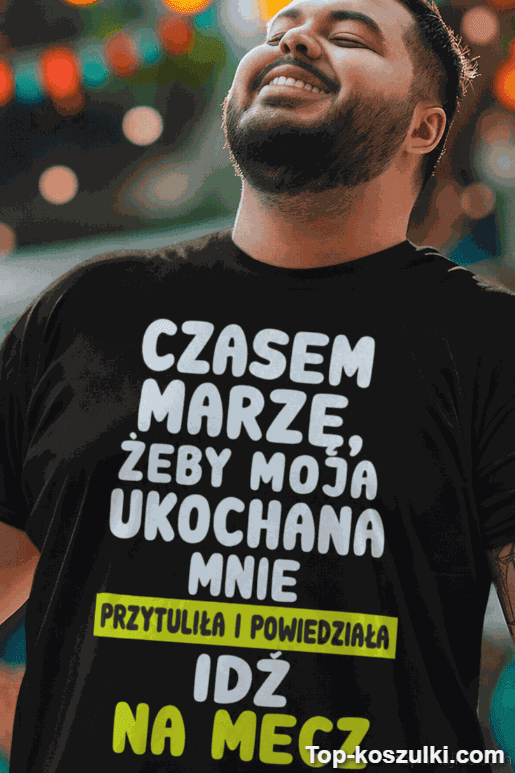 Śmieszna koszulka idź na mecz