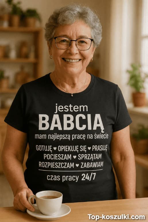 Śmieszna koszulka jestem babcią najlepsza praca
