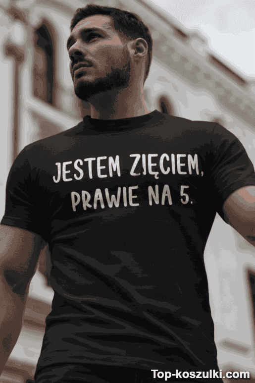 Śmieszna koszulka jestem zięciem prawie na 5