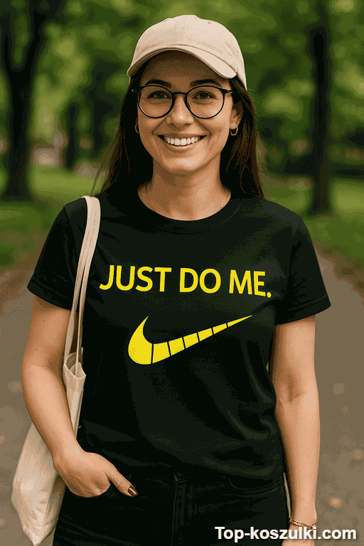 Śmieszna koszulka Just do me uśmiech