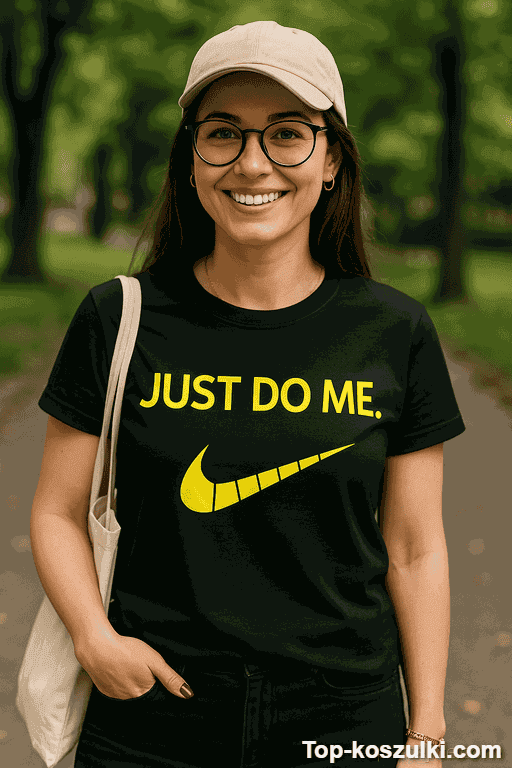 Śmieszna koszulka Just do me uśmiech