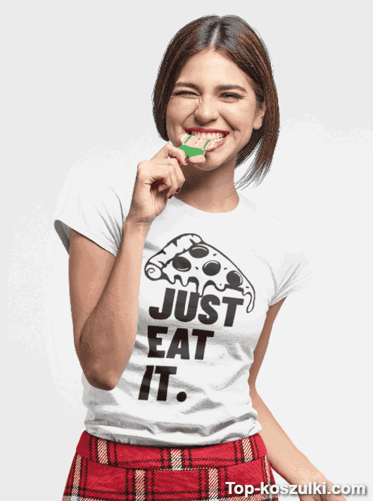Śmieszna koszulka Just Eat It pizza
