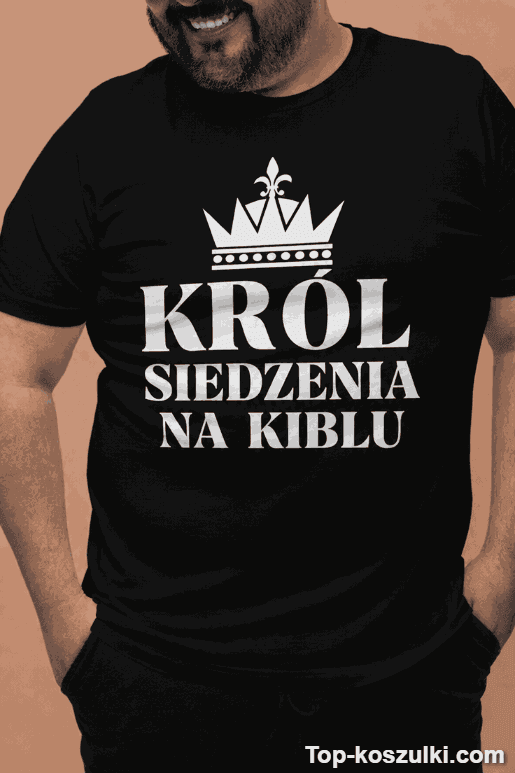 Śmieszna koszulka król siedzenia na kiblu