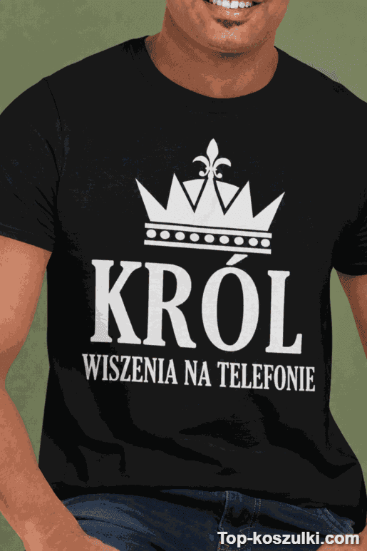 Śmieszna koszulka król wiszenia na telefonie
