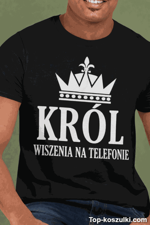 Śmieszna koszulka król wiszenia na telefonie