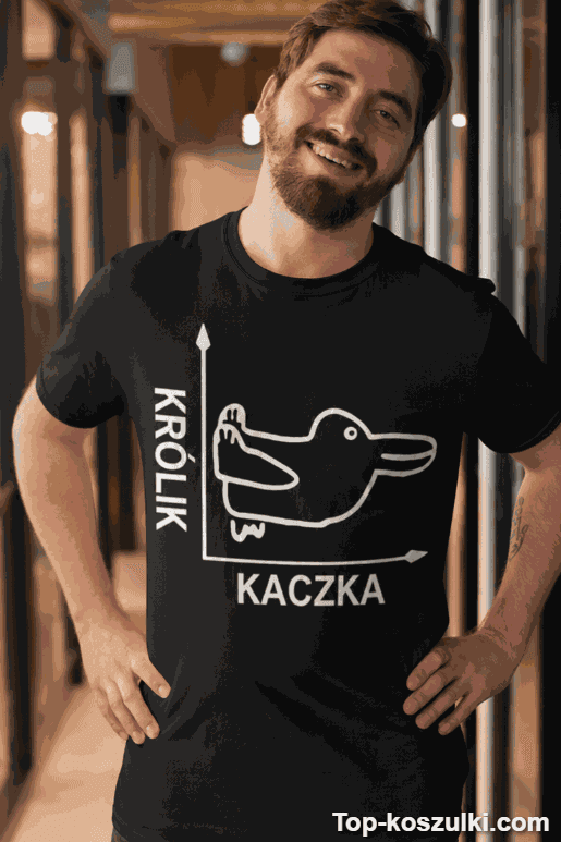 Śmieszna koszulka królik kaczka