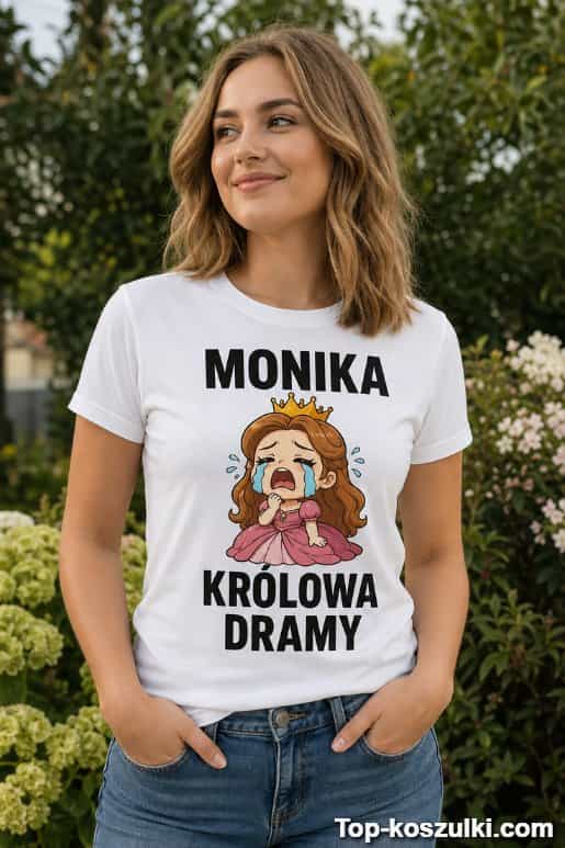 Śmieszna koszulka królowa dramy z dowolnym imieniem