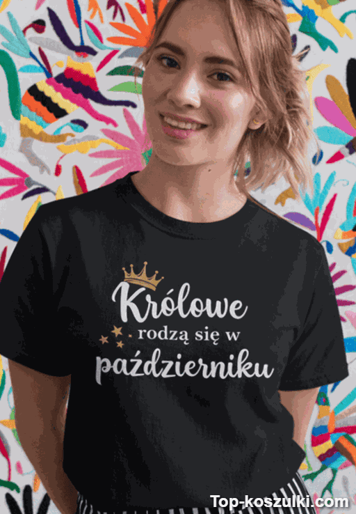 Śmieszna koszulka królowe rodzą się z własnym miesiącem