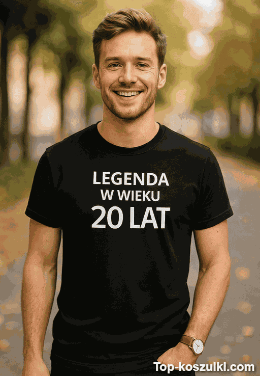 Śmieszna koszulka legenda w wieku 20 lat