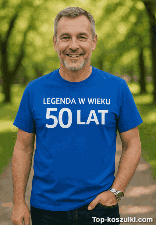 Śmieszna koszulka legenda w wieku 50 lat