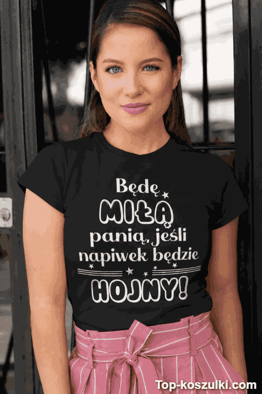 Śmieszna koszulka miła pani hojny napiwek