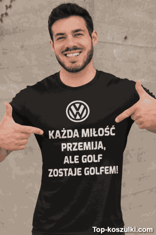 Śmieszna koszulka miłość przemija Golf zostaje