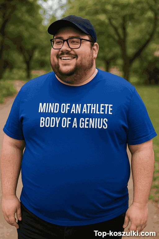 Śmieszna koszulka mind of an athlete