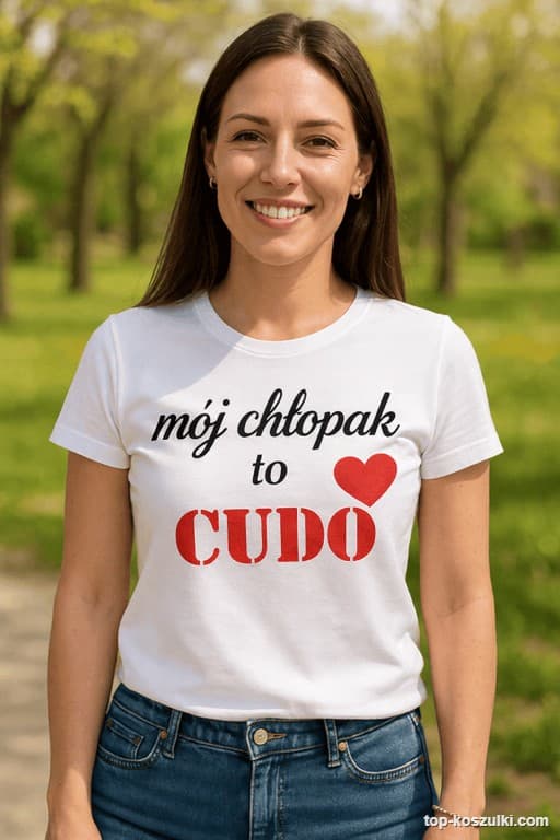 Śmieszna koszulka mój chłopak to cudo